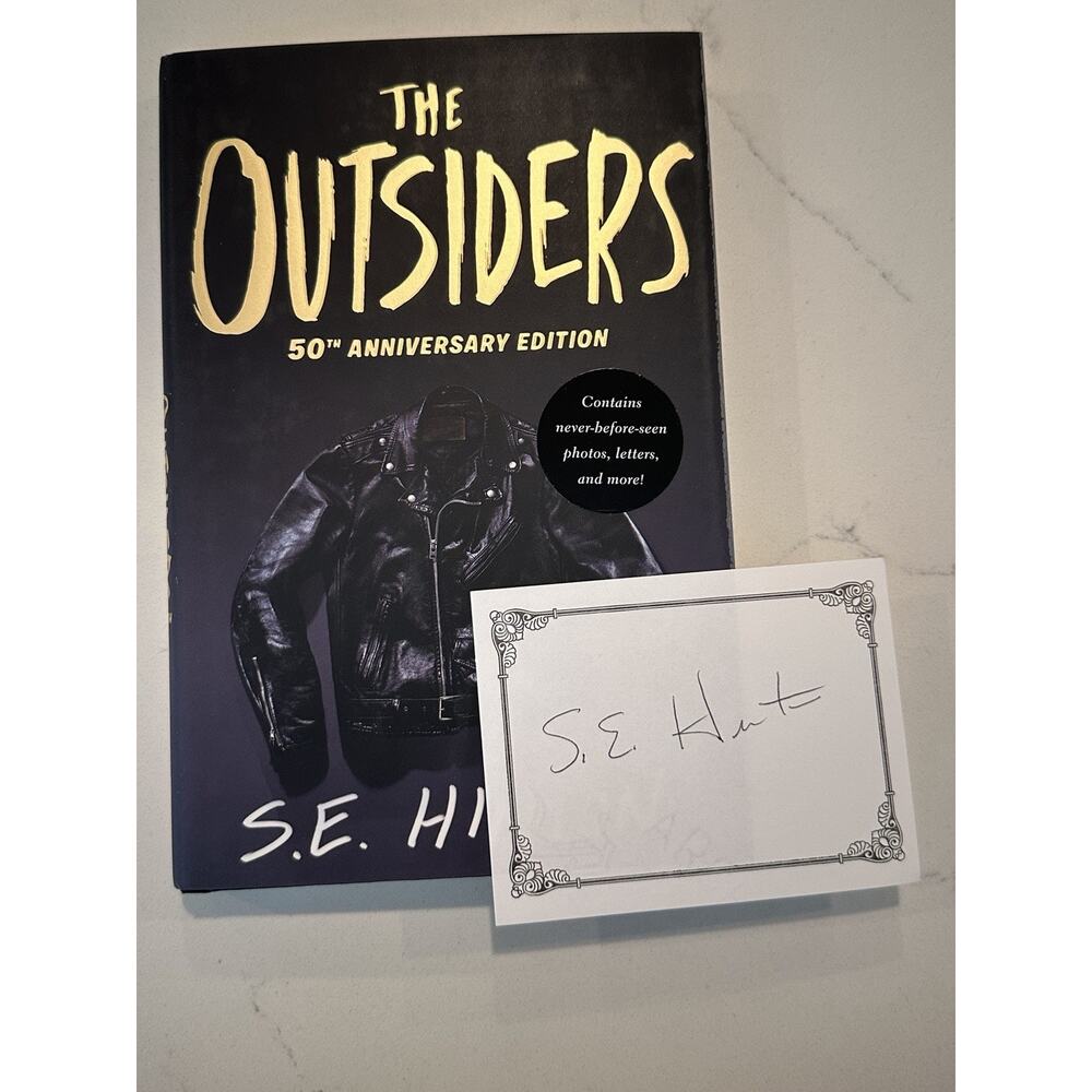 S.E. Hinton Signed THE OUTSIDERS Autograph Hardcover 50th Anniversary Edition #8